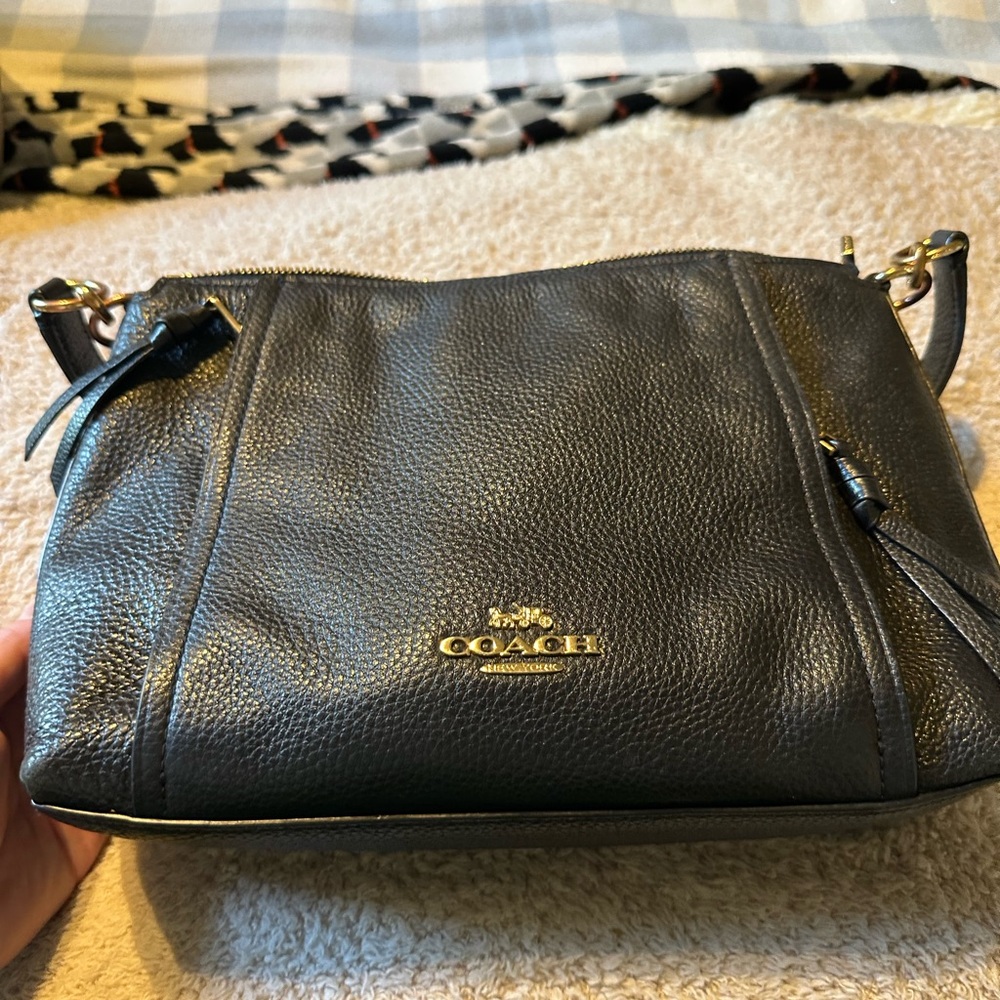 Coach Black Leather Shoulder Bag